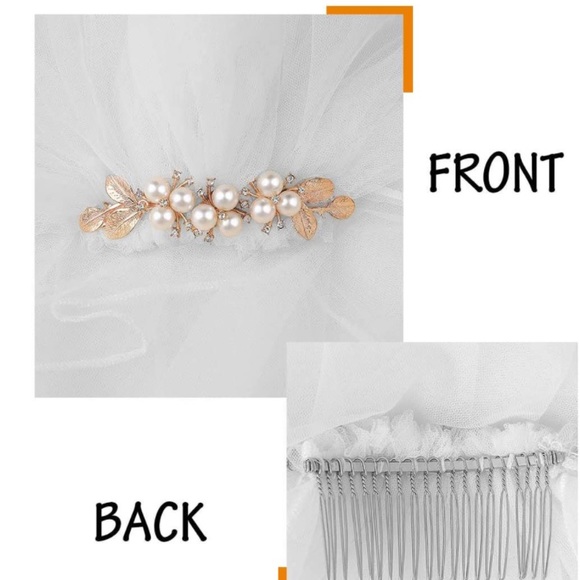 White Two layered Veil - Picture 5 of 8